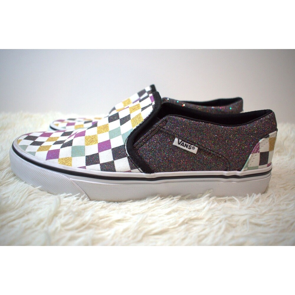 Vans Glitter Checkerboard Slip-On (Special Edition) (VVN0A4UHZ3V6) Women's Sz 9